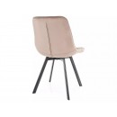 Стул SIGNAL MONTI Velvet Bluvel 40 темно-бежевый/черный, поворотный